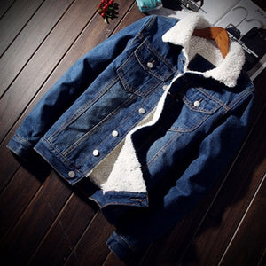 Winter Denim Warm Cowboy Jeans Jacket