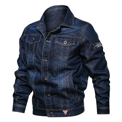 Denim Cowboy Bomber Jacket