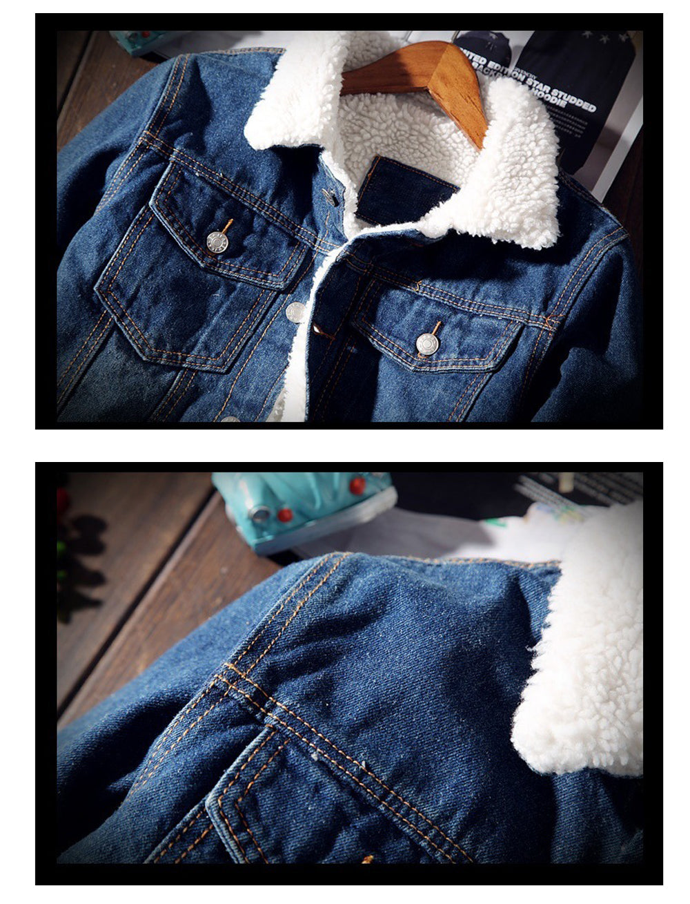 Winter Denim Warm Cowboy Jeans Jacket