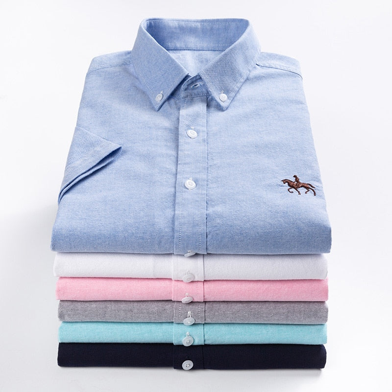 Summer Business Oxford Soft Short Sleeve Shirt