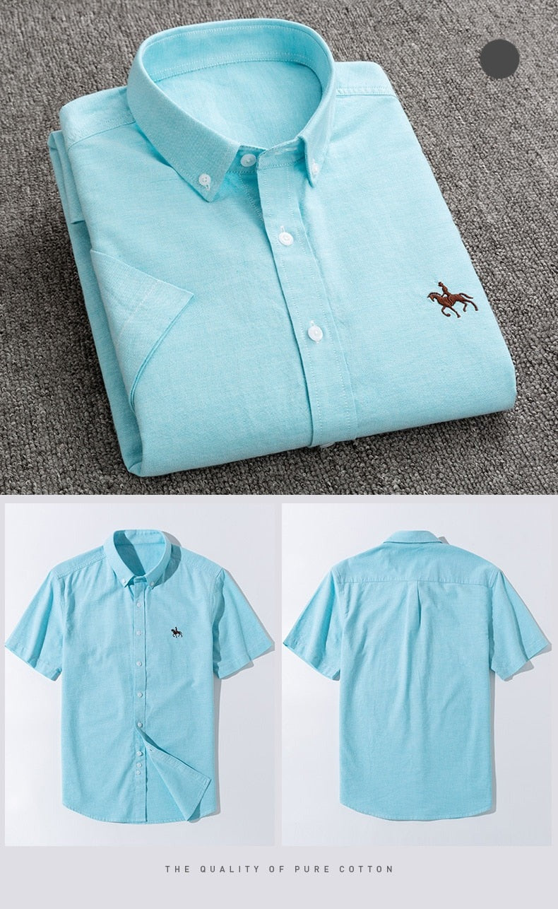 Summer Business Oxford Soft Short Sleeve Shirt