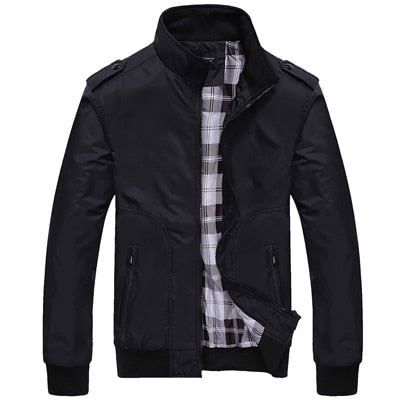 Spring Autumn Stand Collar Bomber Jacket