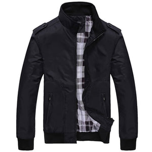 Spring Autumn Stand Collar Bomber Jacket