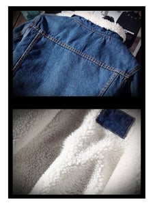 Winter Denim Warm Cowboy Jeans Jacket