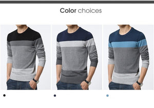 Casual Striped Slim Fit O-Neck Sweater