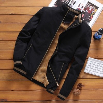 Autumn Winter Fleece Thick Warm Bomber Jacket