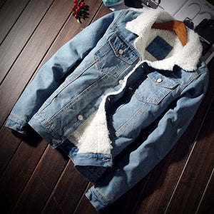 Winter Denim Warm Cowboy Jeans Jacket