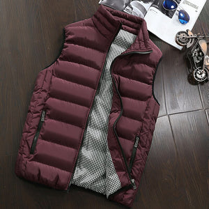 Autumn Winter Sleeveless Solid Color Vest