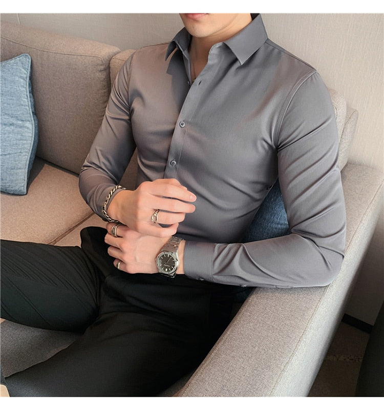 Business British Style Long Sleeve Shirt