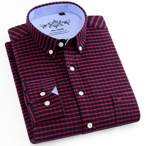 Fashion Solid Oxford Long Sleeve Shirt