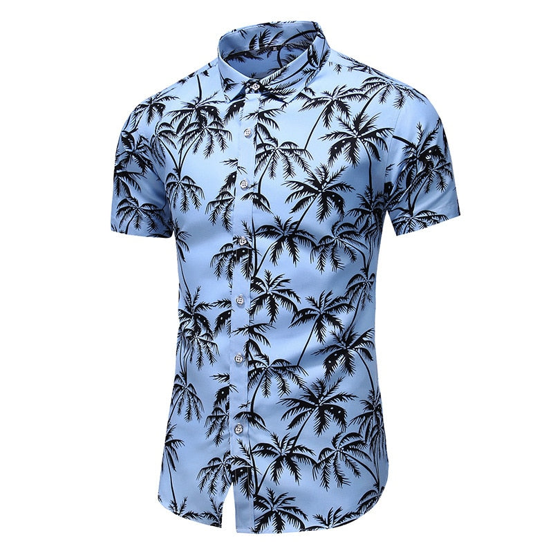 Summer Hawaiian Beach Flower Printed Shirts