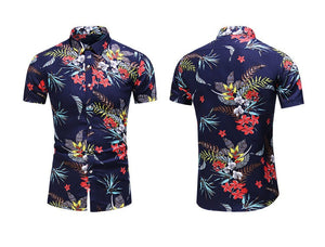 Summer Hawaiian Beach Flower Printed Shirts