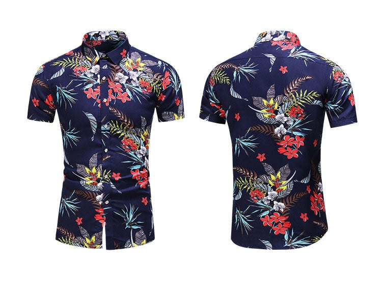 Summer Hawaiian Beach Floral Festive Shirts