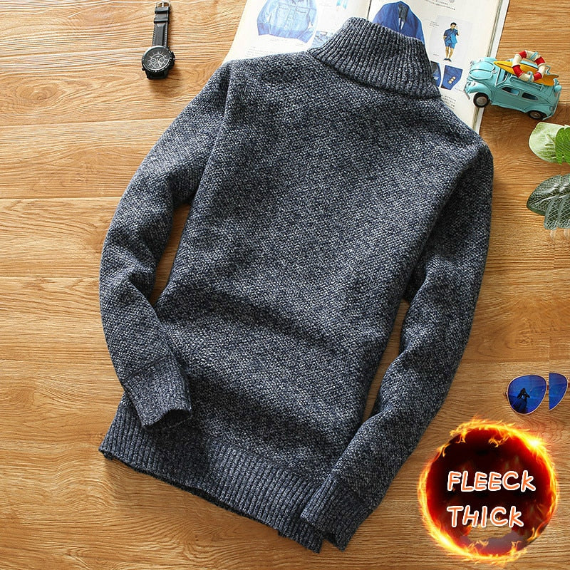 Winter Fleece Half Zipper Thicker Sweater