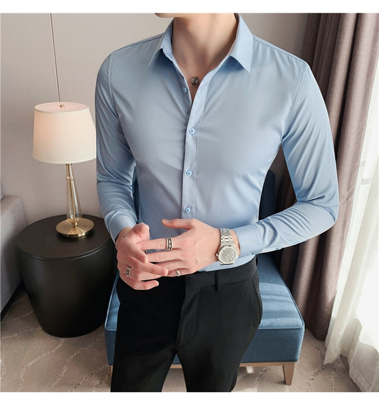 Business British Style Long Sleeve Shirt