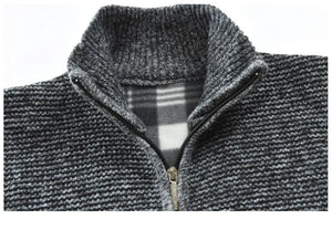 Knitted Warm Granite Peak Panel Cardigan