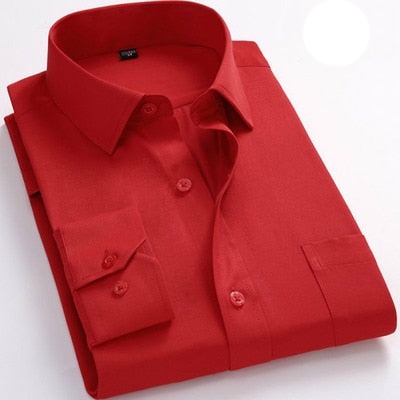 Solid Office Business Long Seeve Shirt