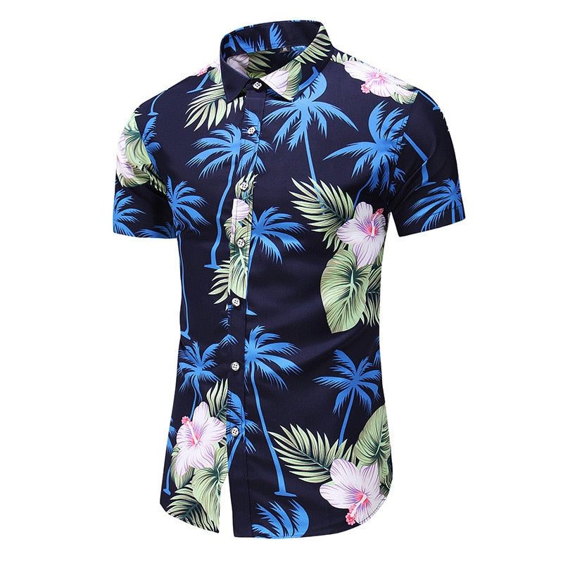 Summer Hawaiian Beach Floral Festive Shirts