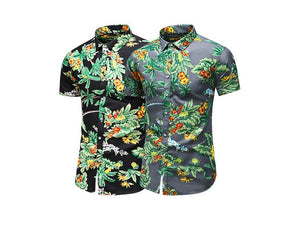 Summer Hawaiian Beach Flower Printed Shirts