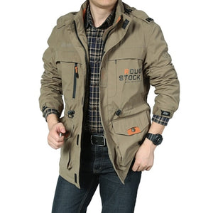 Casual Outwear Hooded Cargo Bomber Jacket