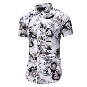 Summer Hawaiian Beach Flower Printed Shirts