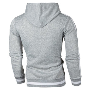 Casual Zipper Long Sleeve Solid Hoodie