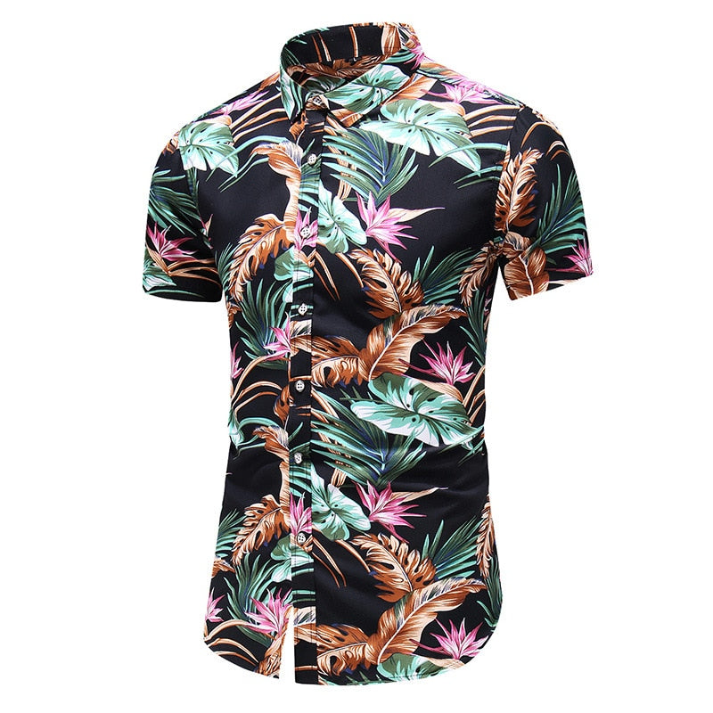 Summer Hawaiian Beach Floral Festive Shirts