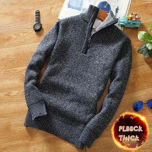 Winter Fleece Half Zipper Thicker Sweater