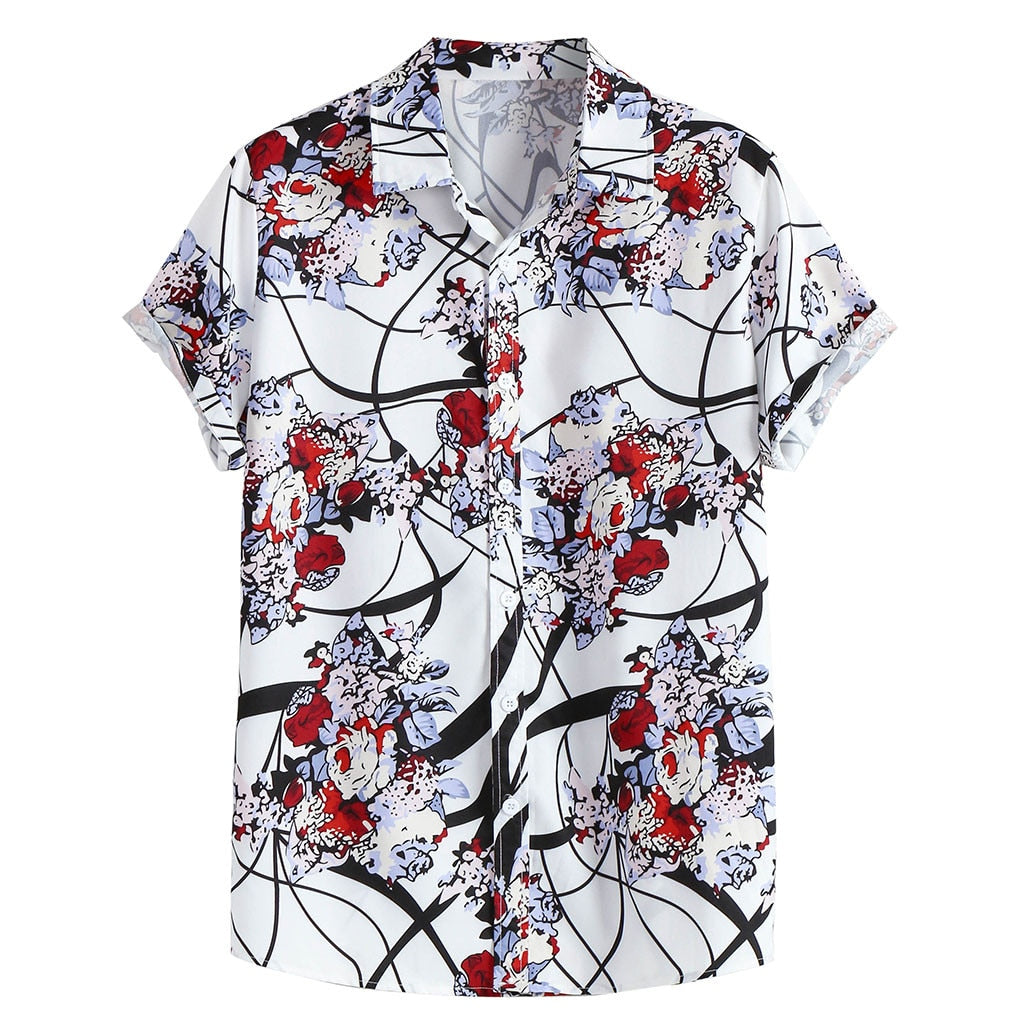 Summer Retro Vintage Ethnic Printed Shirt