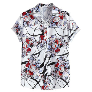 Summer Retro Vintage Ethnic Printed Shirt