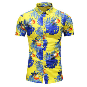 Summer Hawaiian Beach Flower Printed Shirts