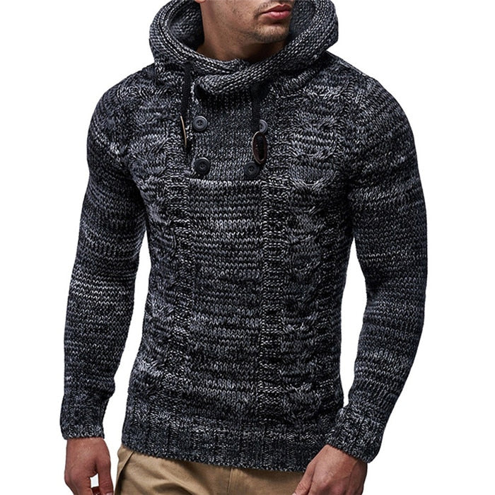 Casual Warm Knitted Fashion Hooded Pullover