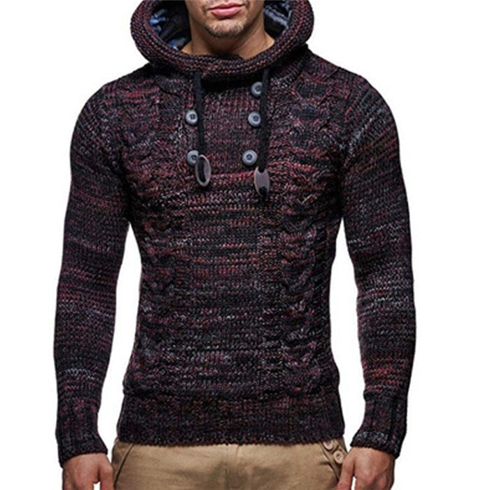 Casual Warm Knitted Fashion Hooded Pullover