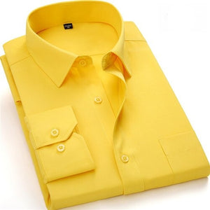 Solid Office Business Long Seeve Shirt