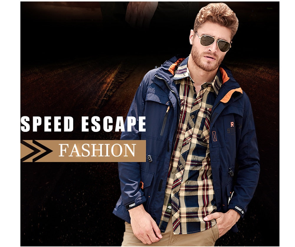 Casual Outwear Hooded Cargo Bomber Jacket