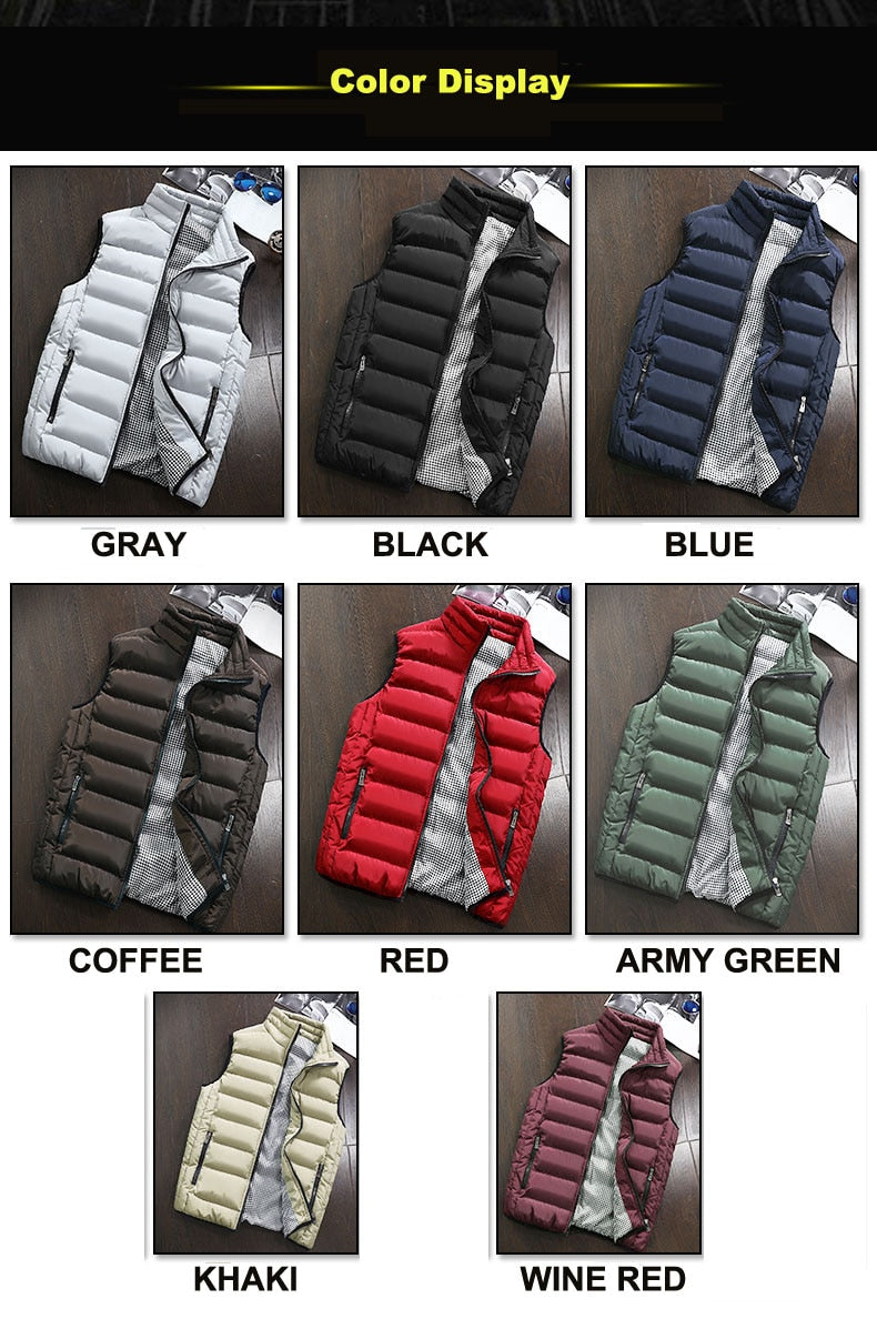 Autumn Winter Sleeveless Solid Color Vest