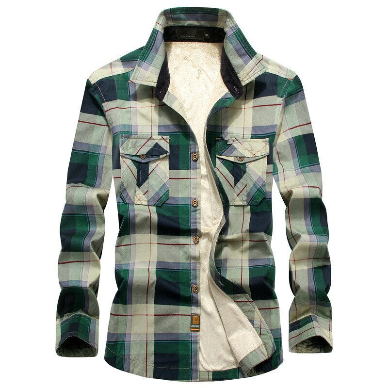 Winter Plaid Warm Fleece Scottish Jacket