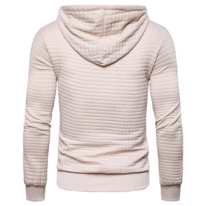 Spring Autumn Casual Solid Grid Hoodie