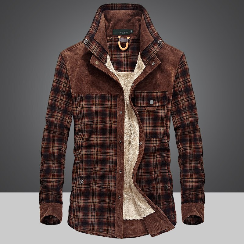 Winter Plaid Warm Fleece Scottish Jacket