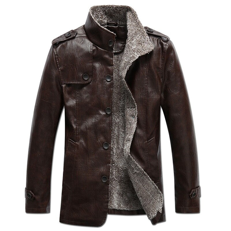 Warm Fleece Leather Suede Velvet Jacket