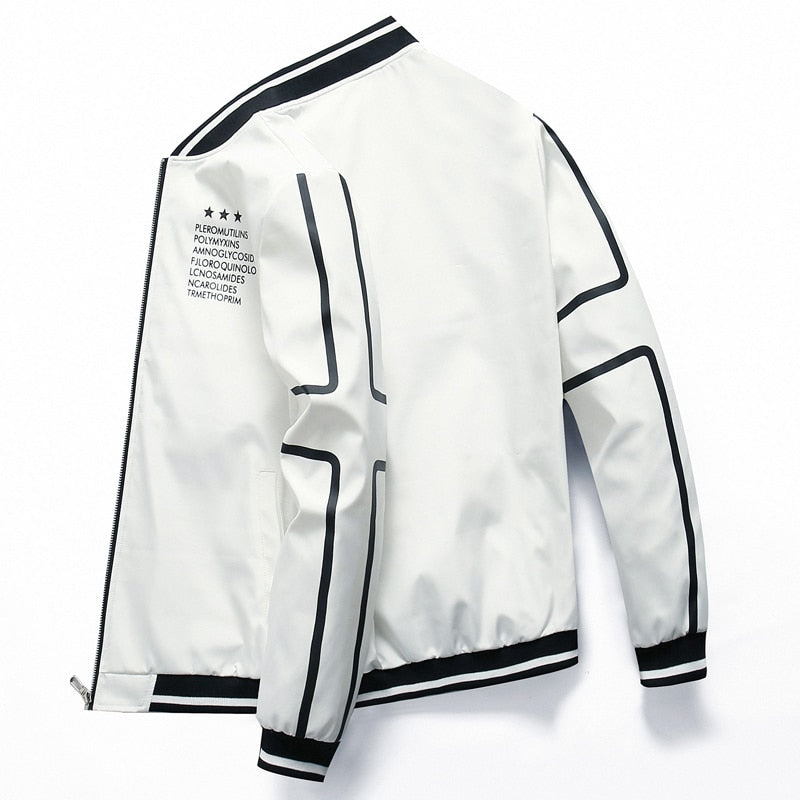 Autumn Streetwear Zipper Baseball Bomber Jacket