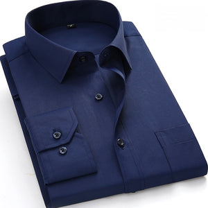 Solid Office Business Long Seeve Shirt