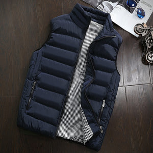 Autumn Winter Sleeveless Solid Color Vest