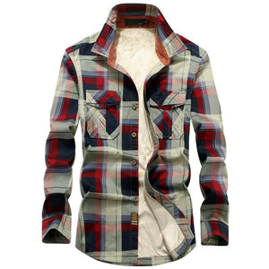 Winter Plaid Warm Fleece Scottish Jacket