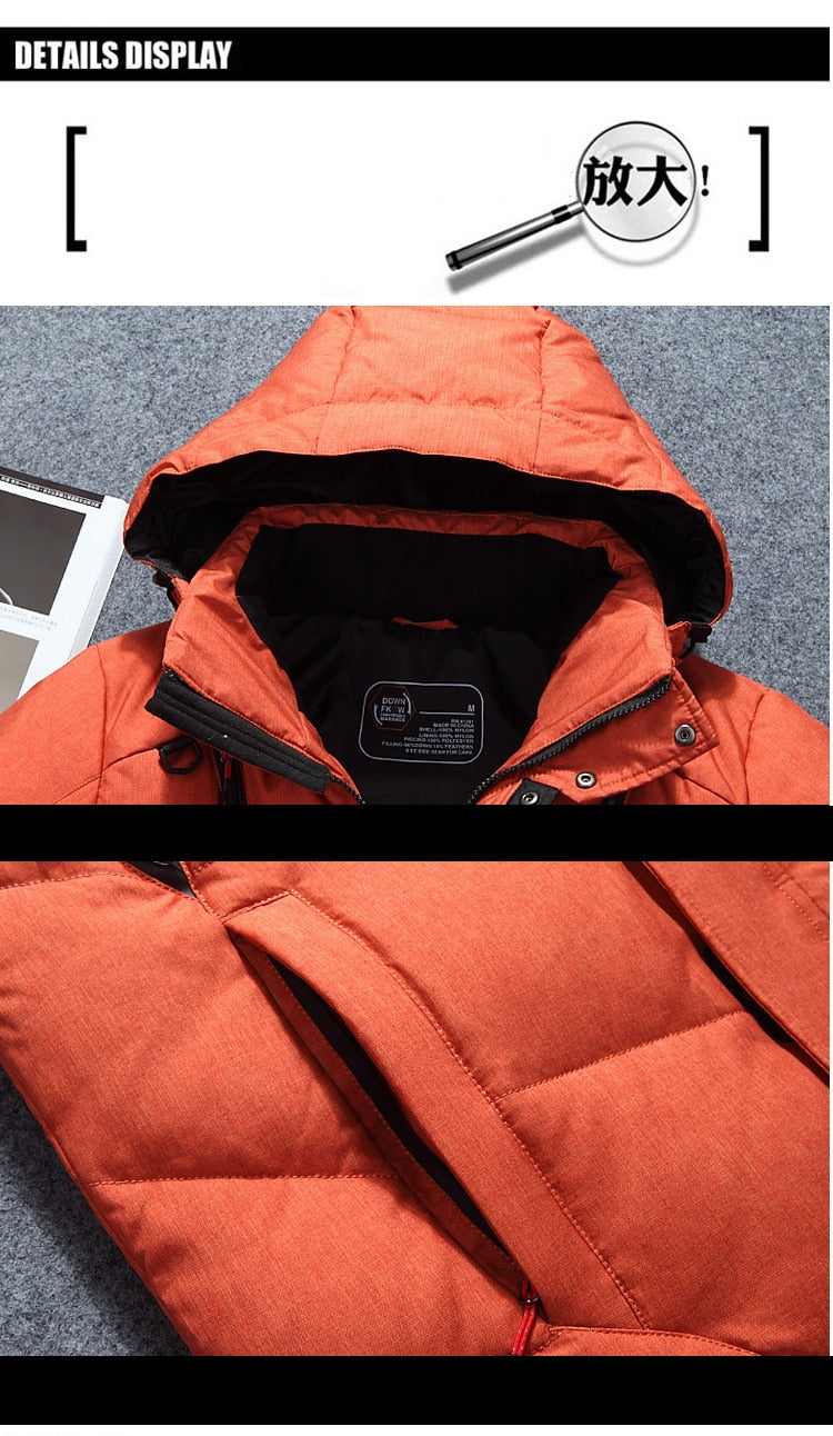 Winter Outdoor Duck Down Hooded Jacket