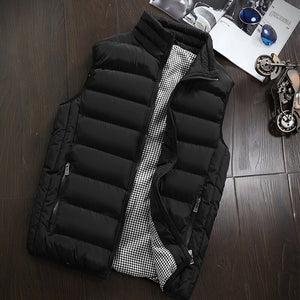 Autumn Winter Sleeveless Solid Color Vest