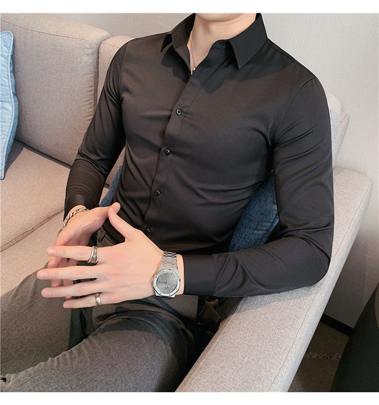 Business British Style Long Sleeve Shirt