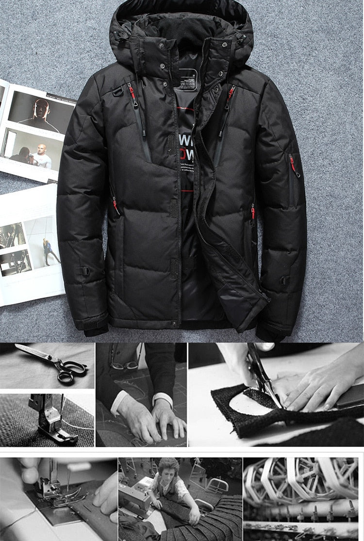 Winter Outdoor Duck Down Hooded Jacket