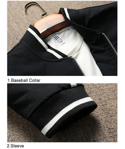 Autumn Streetwear Zipper Baseball Bomber Jacket