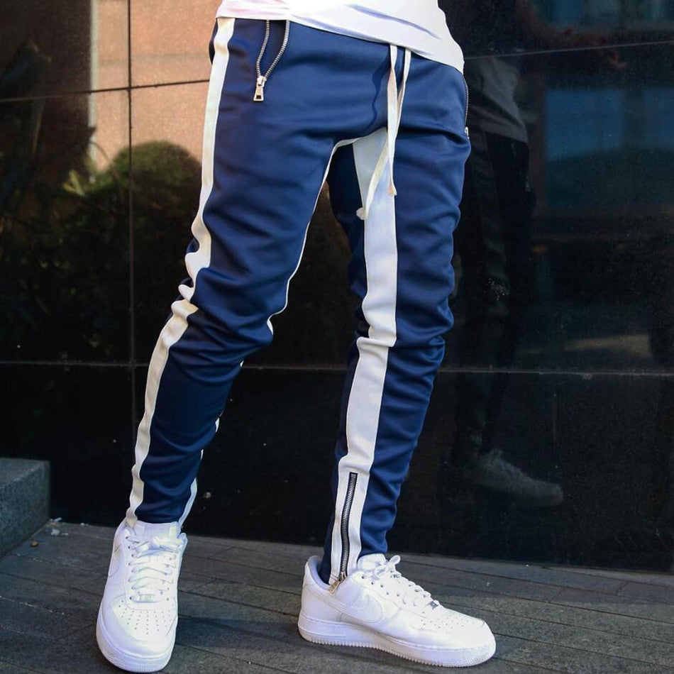 Casual Skinny Side Stripe Joggers Pants